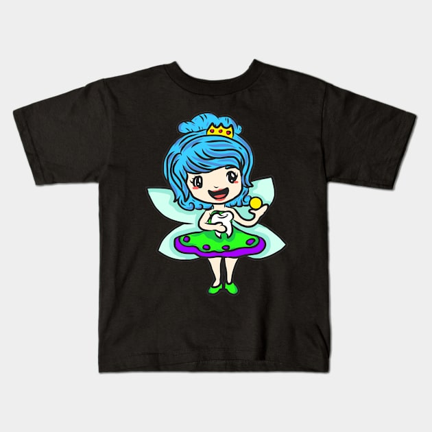 Mardi Gras Tooth Fairy Costume Original Gift Kids T-Shirt by KK-Royal